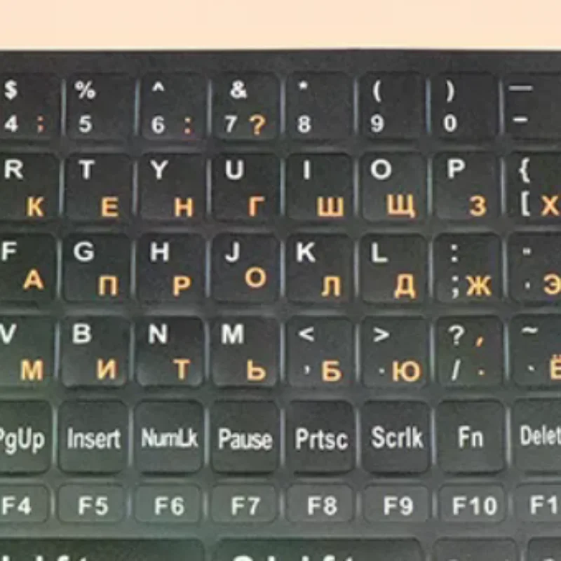 

1Pc Full Size Russian Keyboard Stickers Letter Alphabet Layout Sticker Key Stickers For Laptop Desktop PC Keyboard Cover