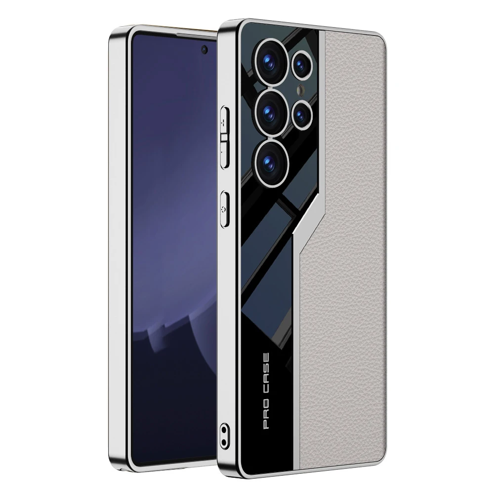 

Для Samsung S25 S24 S23 ультра гальванический веганский кожаный чехол Deluxe Premium с объективом суперкара «все включено» с вышивкой чехол для телефона