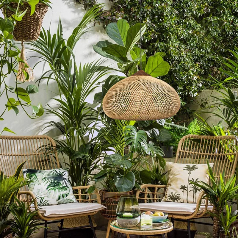 

Винтажные подвесные светильники из натурального ротанга в юго-восточноазиатском стиле для гостиной, столовой, освещение в стиле фермерского дома