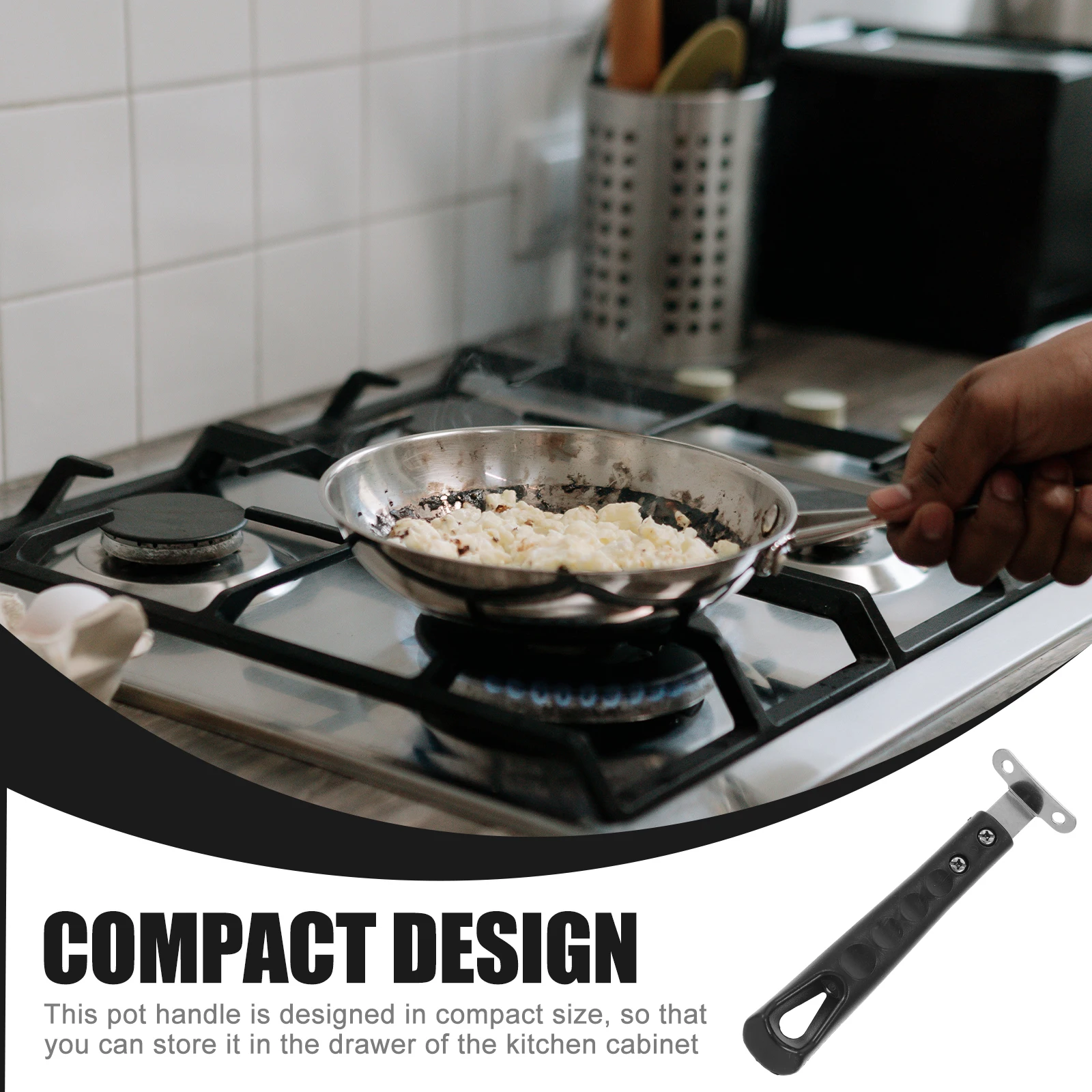 

Kitchen Pot Handle Replacement Dismountable Frying Pan Handle Stainless Steel Anti Scald Handle for Cookware and Milk Pots