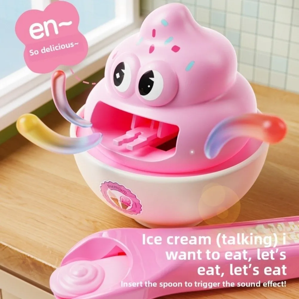 Simulação brinquedo de alimentação de alimentos japonês brinquedo de educação precoce com efeitos sonoros pudim brinquedo de alimentação recurso de dramatização