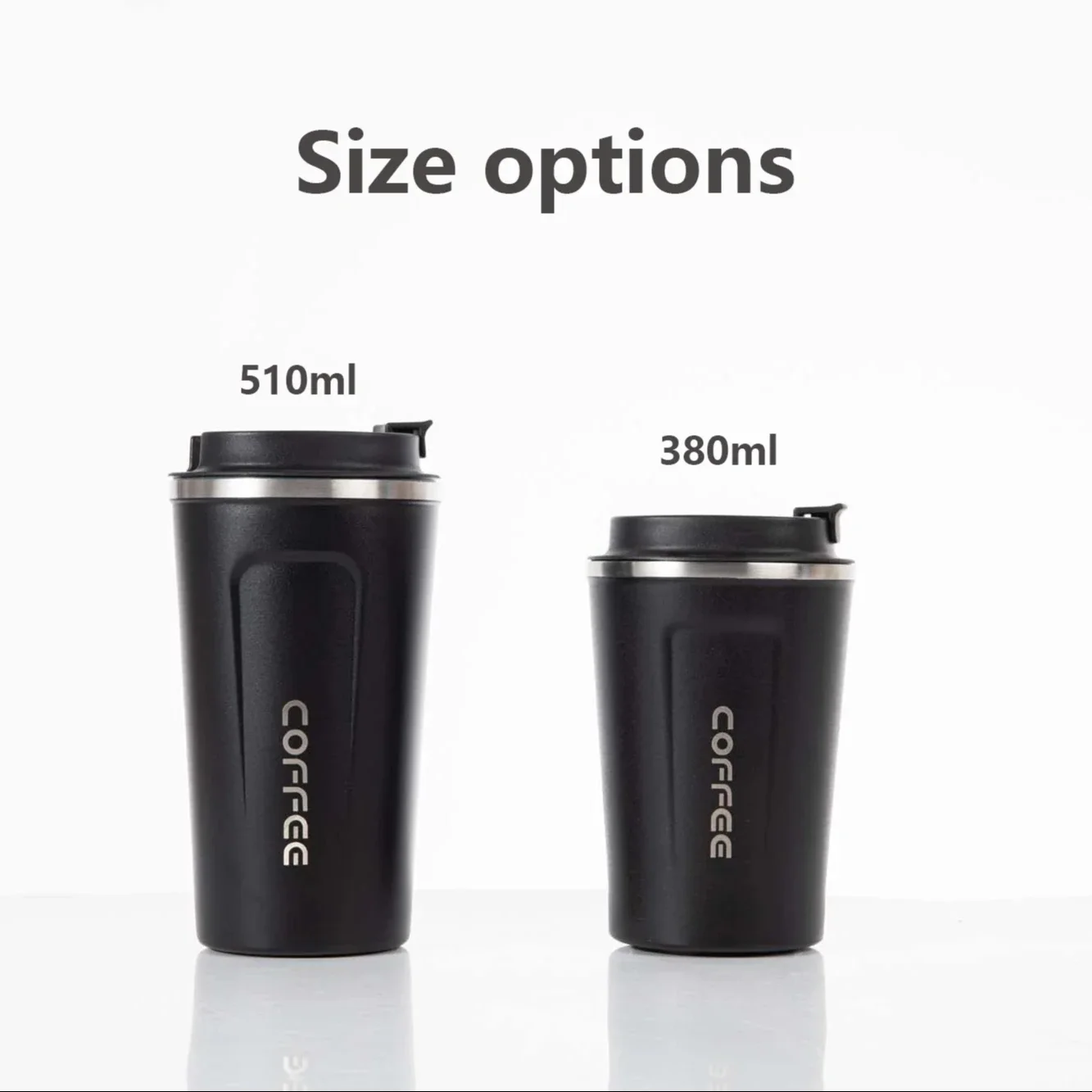 Laser Engraving LOGO 380ml/510ml Double Wall Tumbler Vacuum Insulated Coffee Mugs Stainless Steel Coffee Mug Cup with Lid cups