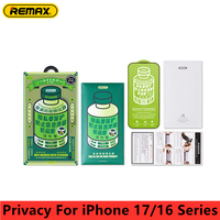 REMAX 3D Privacy Tempered Glass Screen Protector For iPhone 17 17Air 17Pro 17ProMax For iPhone 16 16Pro 16ProMax HD Clear