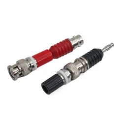 1pcs BNC Male Female Plug to 4mm Dual Banana Male Female Jack Socket Binding Post Test  Connector Adapter