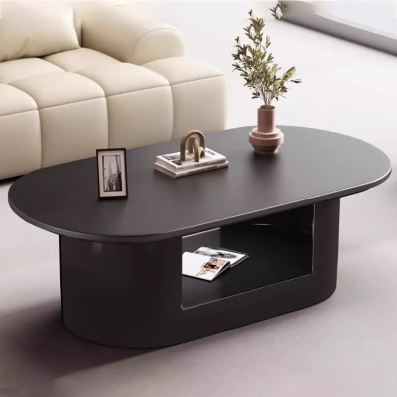 

Французский Простой Модный Стильный Журнальный Столик Ваби-Саби Премиум-класса, Овальный Кофейный Столик для Гостиной, Мебель для Дома