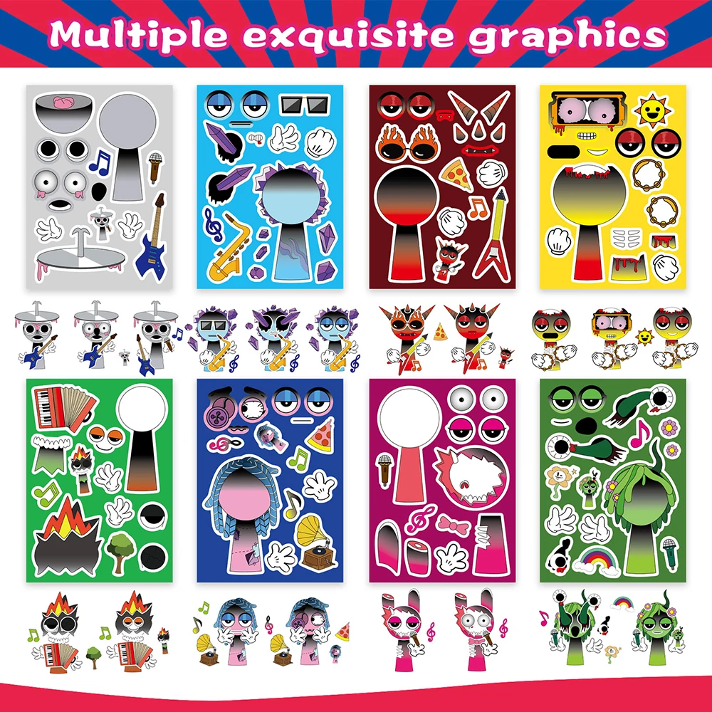 yZ[z8/16 _[N Incredibox Sprunki CNAtFCXpYXebJ[LbYQ[ DIY gݗĂWO\[pYN[ǃfJ[Mtg