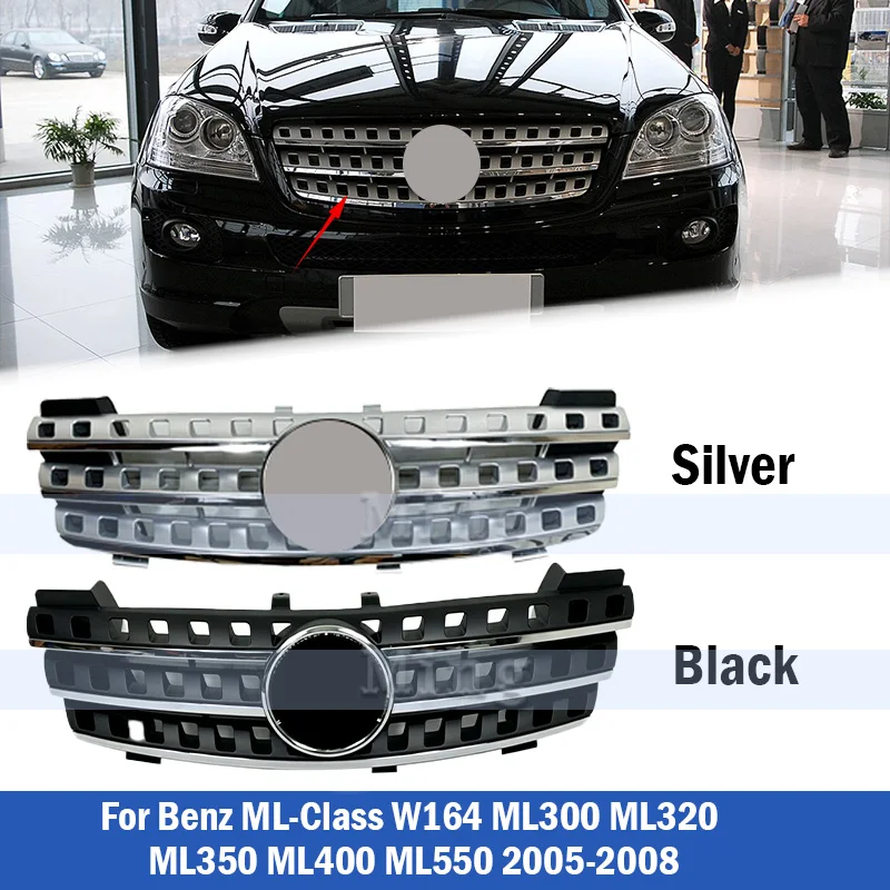 Car Grille Assembly Front Center Grille For Benz ML-Class W164 ML300 ML320 ML350 ML400 ML550 2005-2008