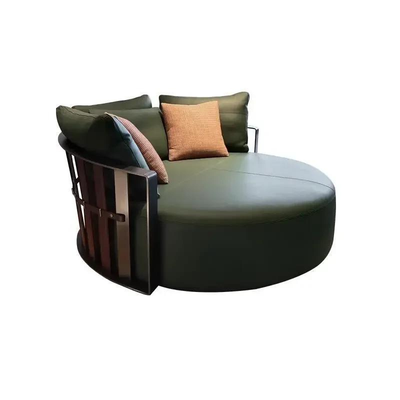 

Galeries Lafayette's sedan sofa living room combination luxury villa saddle leather