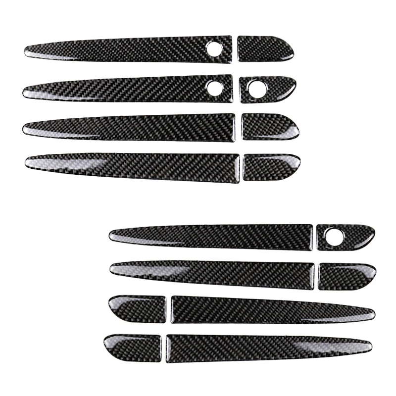 For Mazda CX-5 CX5 2017 2018 8pcs Carbon Fiber Car Exterior Door Pull Handle Cover Decor Trim