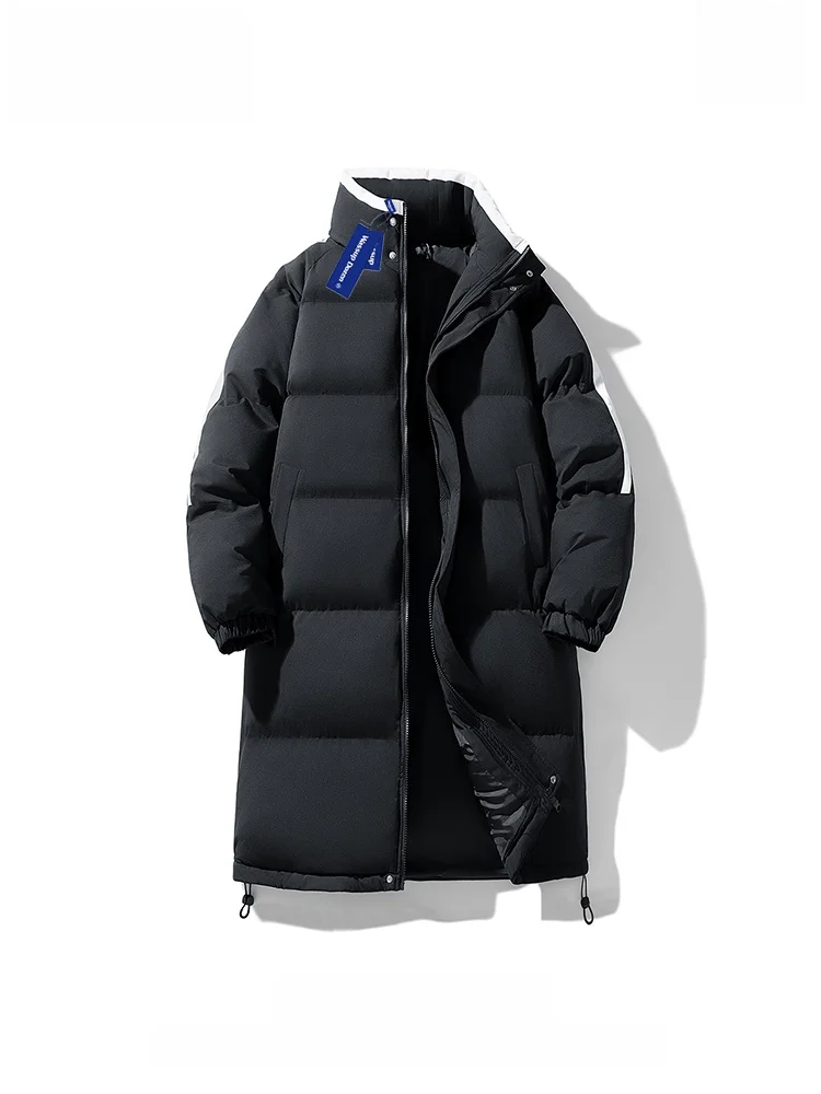 

Wassup Dozen Men's Thiened Warmth down Cotton Jaet Mid-Length Over-Knee Winter Coat Youth ular Cleanfit Sle Zipper C...