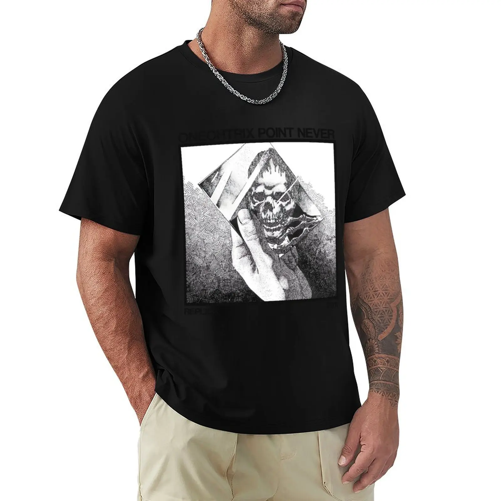 oneohtrix point never T-Shirt Work Daily Short Sleeve Top