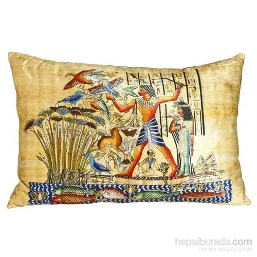 Yastıkminder Velvet Yellow Papirus Corn Digital Print Large Decorative Pillow