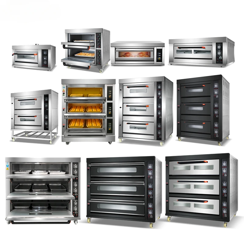 Baking Horno Bakery Equipment Commercial Gas Electric Pizza Oven for Sale Price,gas 2 3 Deck Industrial Cake Bread Baking Ovens