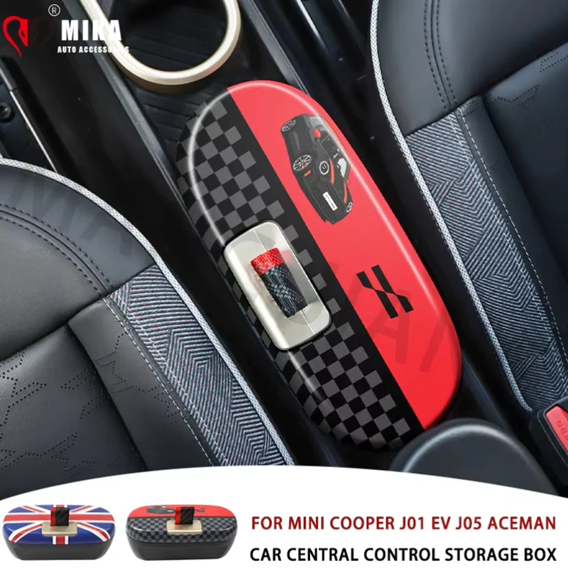 

Car Central Control Storage Box For Mini Cooper E/SE J01 EV J05 Aceman 2024 2025 Central Armrest Storage Box Car Accessories