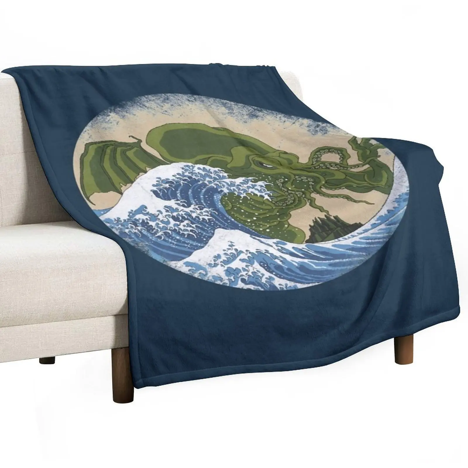

Hokusai Cthulhu Throw Blanket Decorative Sofa Decorative Beds Stuffeds christmas decoration Blankets