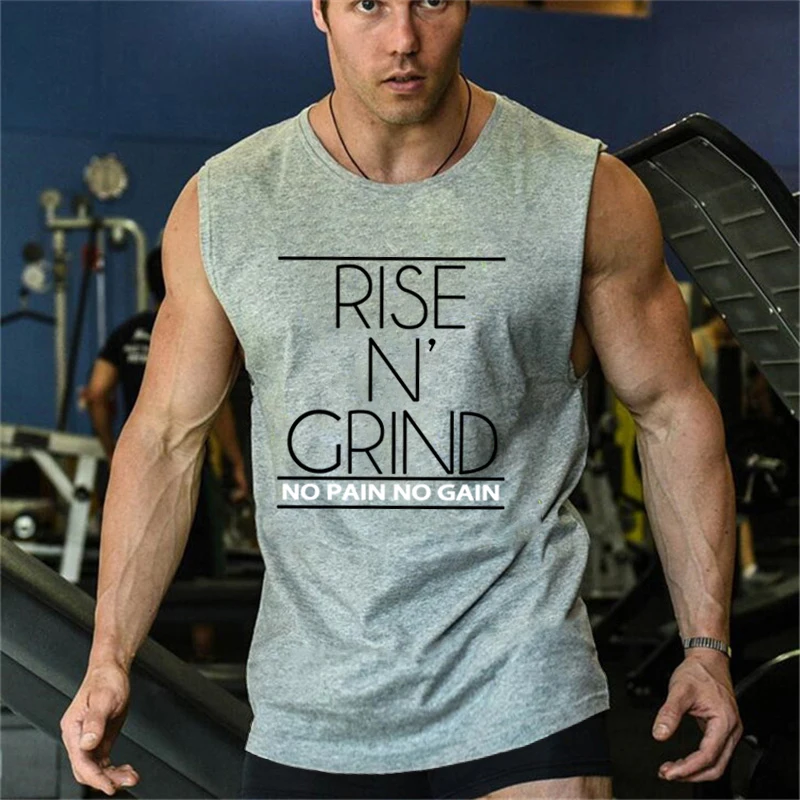 Summer Men Cotton Sleeveless Breathable  Gym Workout Bodybuilding Sport Stringer Tank Tops  Fitness Muscle Casual Vests T-shirts
