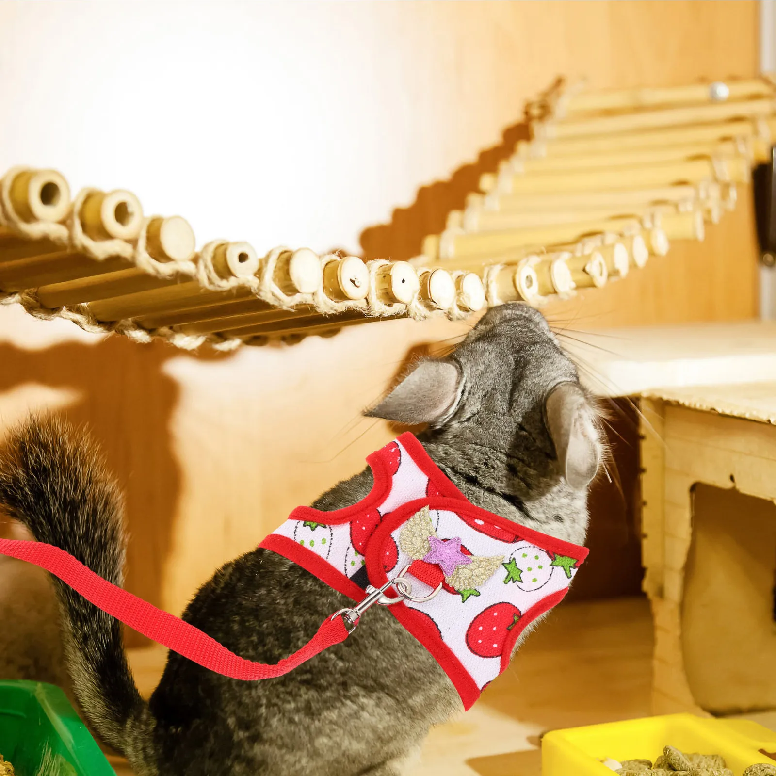 

Bunny Vest Harness Pet Clothes Rabbit Leash Small Animal Chinchilla Comfort H crafted Fashion Daily Use Hook Convenience