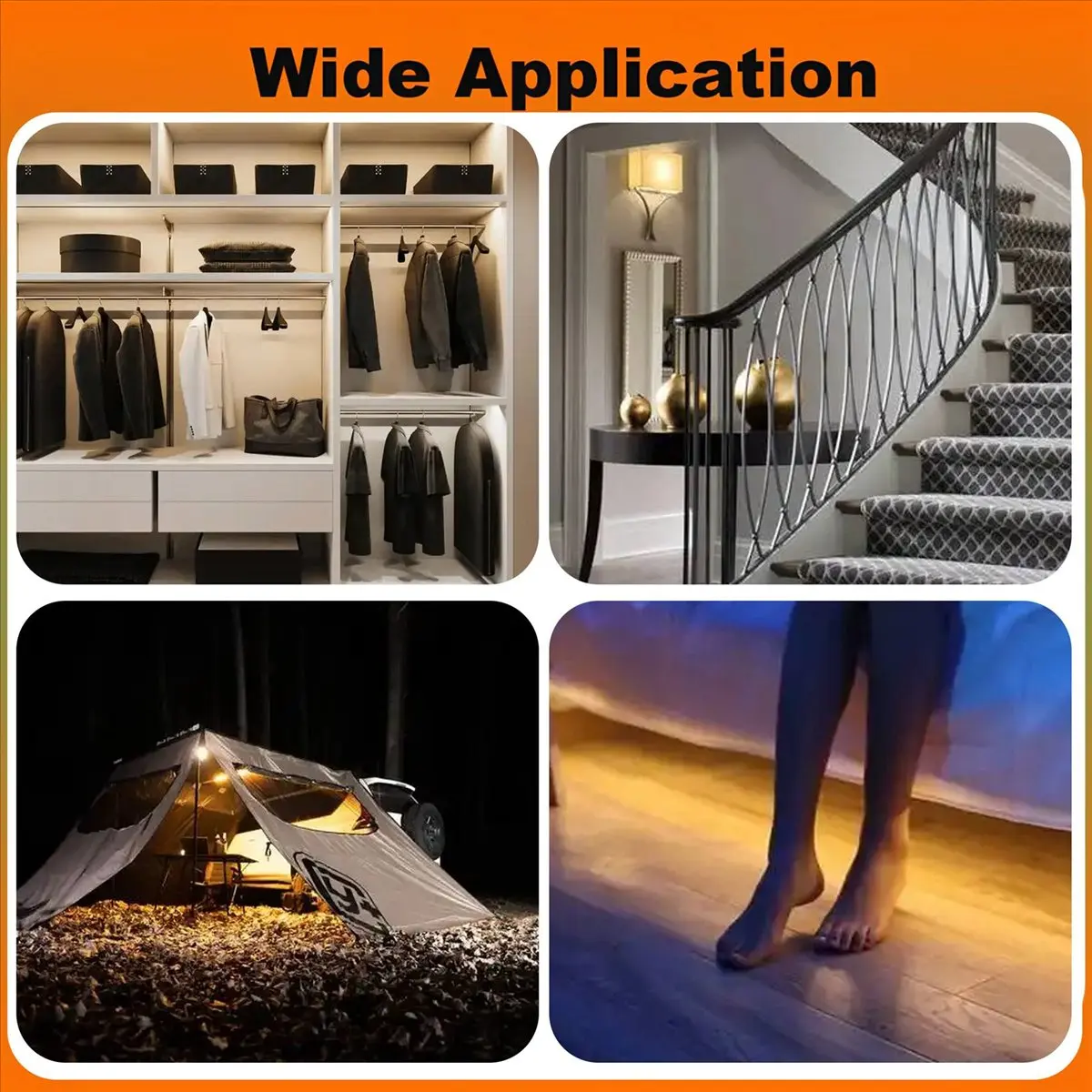 

(HOPE) 1 шт. настенный светильник COB с выключателем, светодиодный, на батарейках, для гаража, шкафа, гардероба, аварийный, для кемпинга, ночник