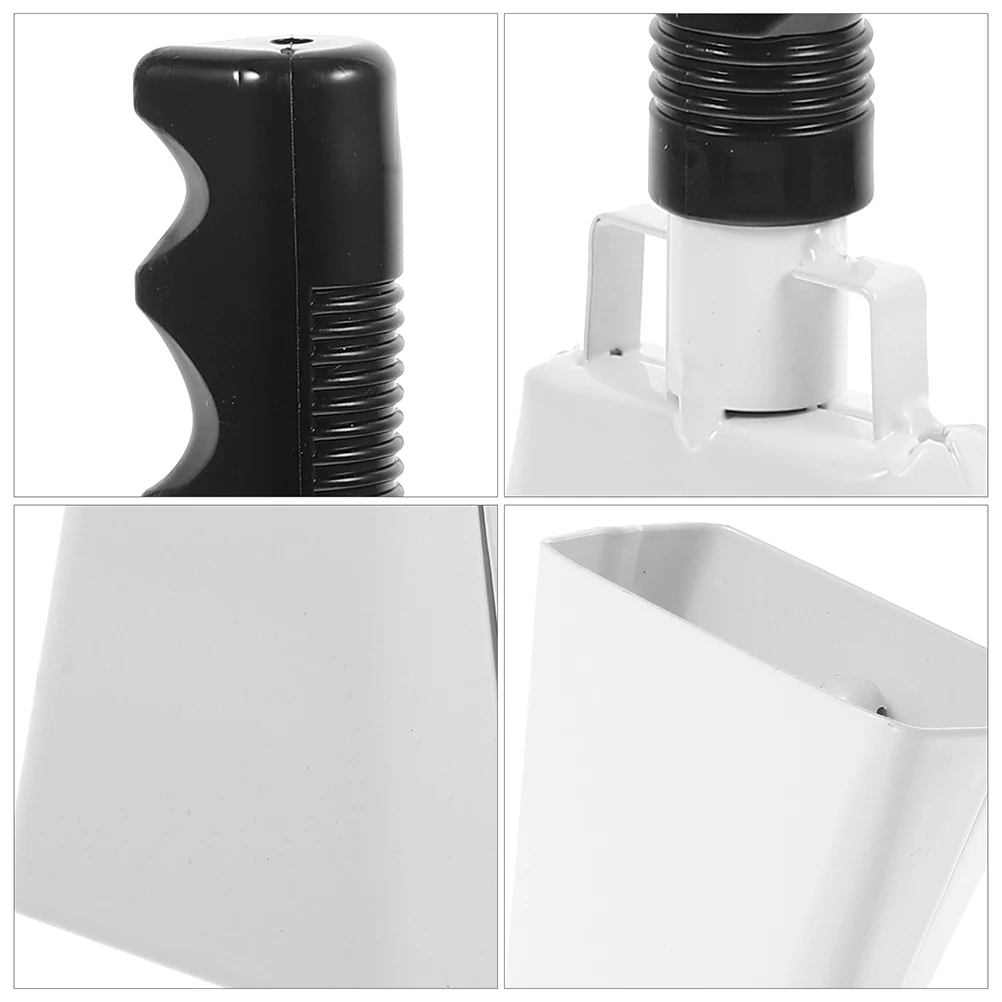 

2Pcs Handled Cowbell Metal ABS Durable Musical Instrument Clear Sound Educational Rhythm Tool for Kids Music Play