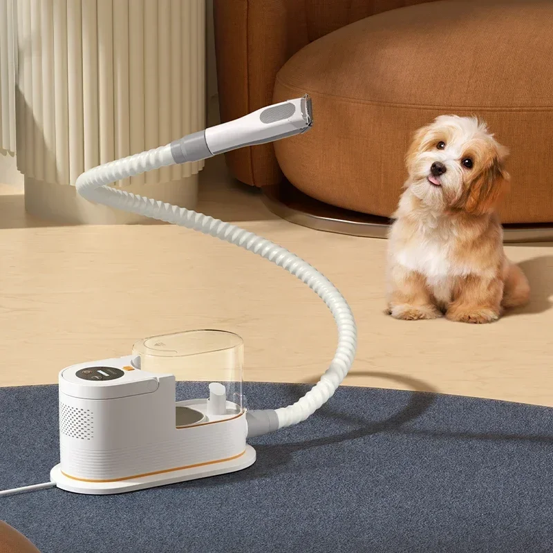 2024 Pet Grooming Vacuum Clipper Hair Trimmer Fur Vacuum Kit Dog Cat Deshedding Tool Hair Remover Eraser Brush Pet Grooming Kit view 3