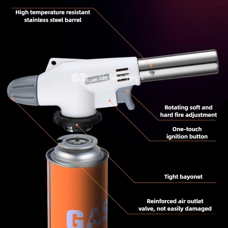 التخييم الخبز الشواء الغاز الشعلة لحام صانع النار أخف البيوتان الموقد لهب معدني لهب بندقية لحام الشعلة أخف التدفئة #2