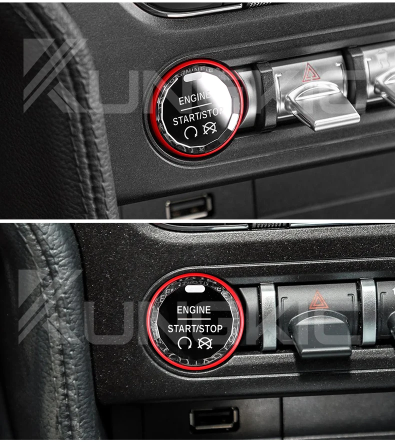 Auto-Start-Motor-Stoppschalter Zündknopf Ersatz für Ford Mustang 2015 2016 2017 2018 2019 2020 2021 2022 2023 – Detail 9