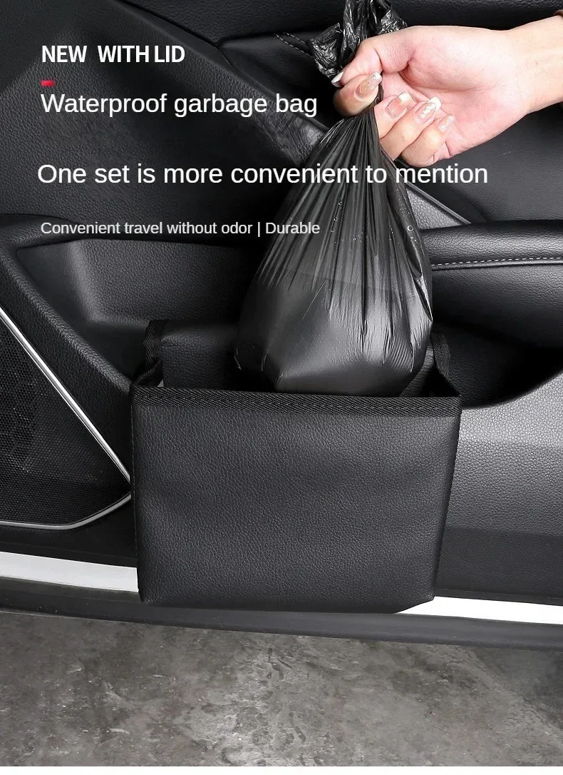 Auto Mülleimer Auto Tür Lagerung Box Faltbare Sitz Zurück Hängen Auto Innen Produkte – Detail 3