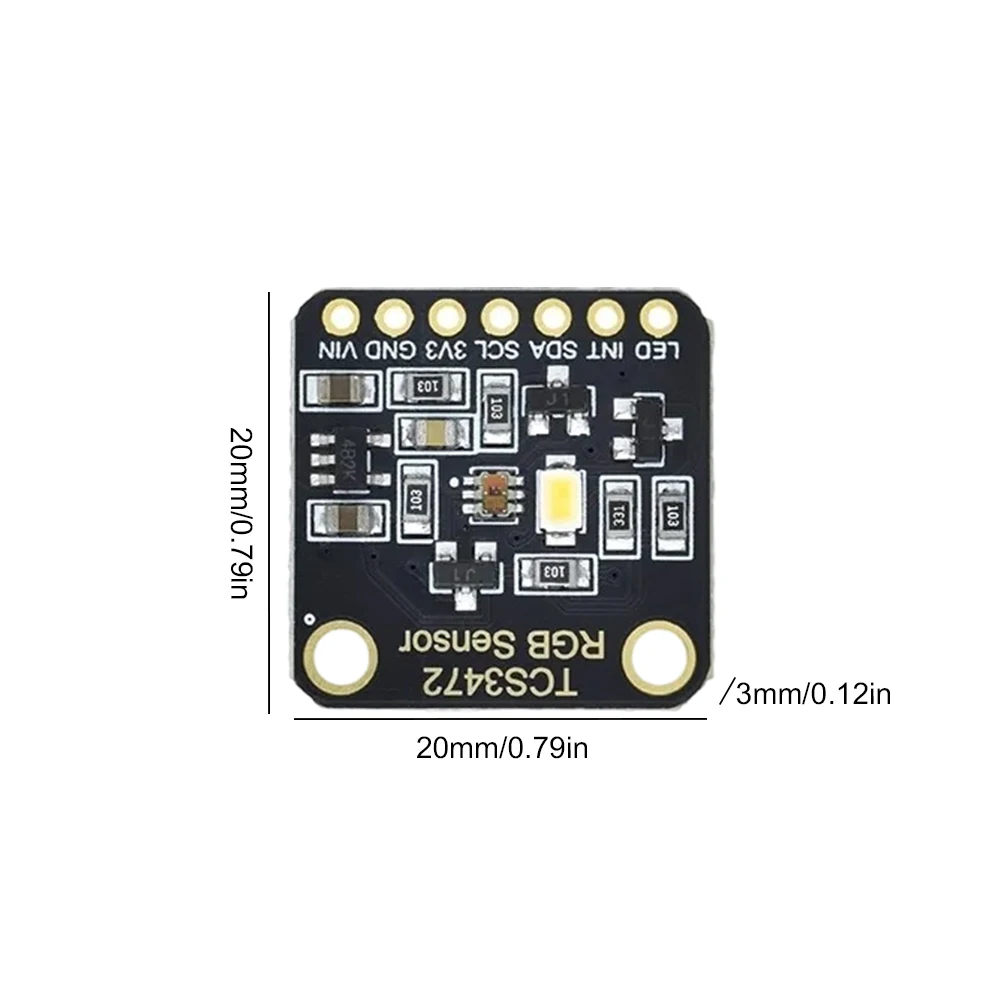 1-10pcs TCS34725 สีเซนเซอร์โมดูลการรับรู้ 3.3 V/5 V สี RGB Sensing โมดูล IIC RGB สําหรับ Arduino STM32