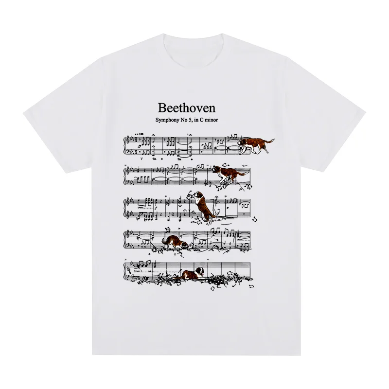 Beethoven Dog Vintage t-shirt Musician Cotton Men T Shirt New TEE TSHIRT Womens Tops