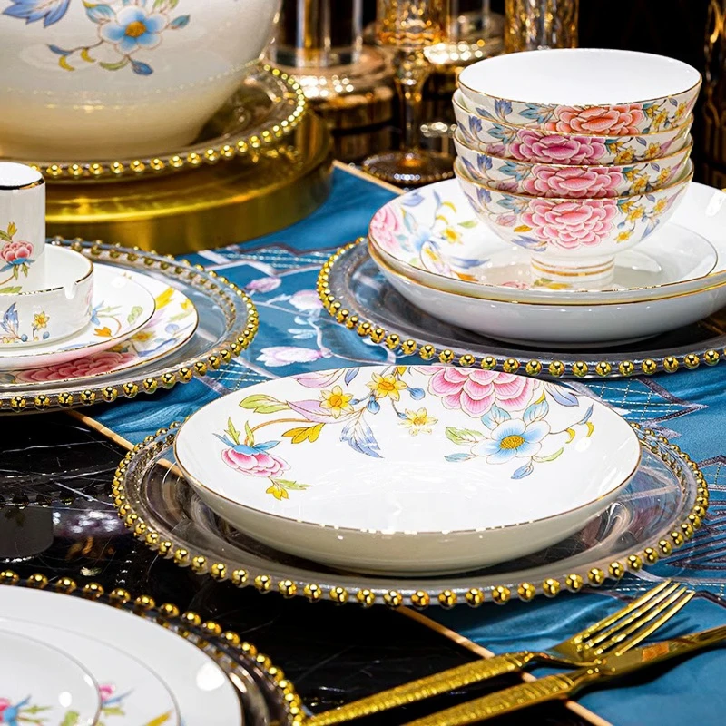 Dish set, household bone china bowls and plates