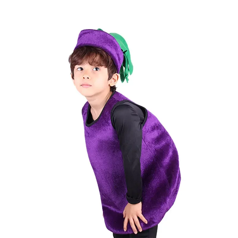 Children's Fruit Eggplant Costume Cosplay For the Holiday Party Stage Performance Show