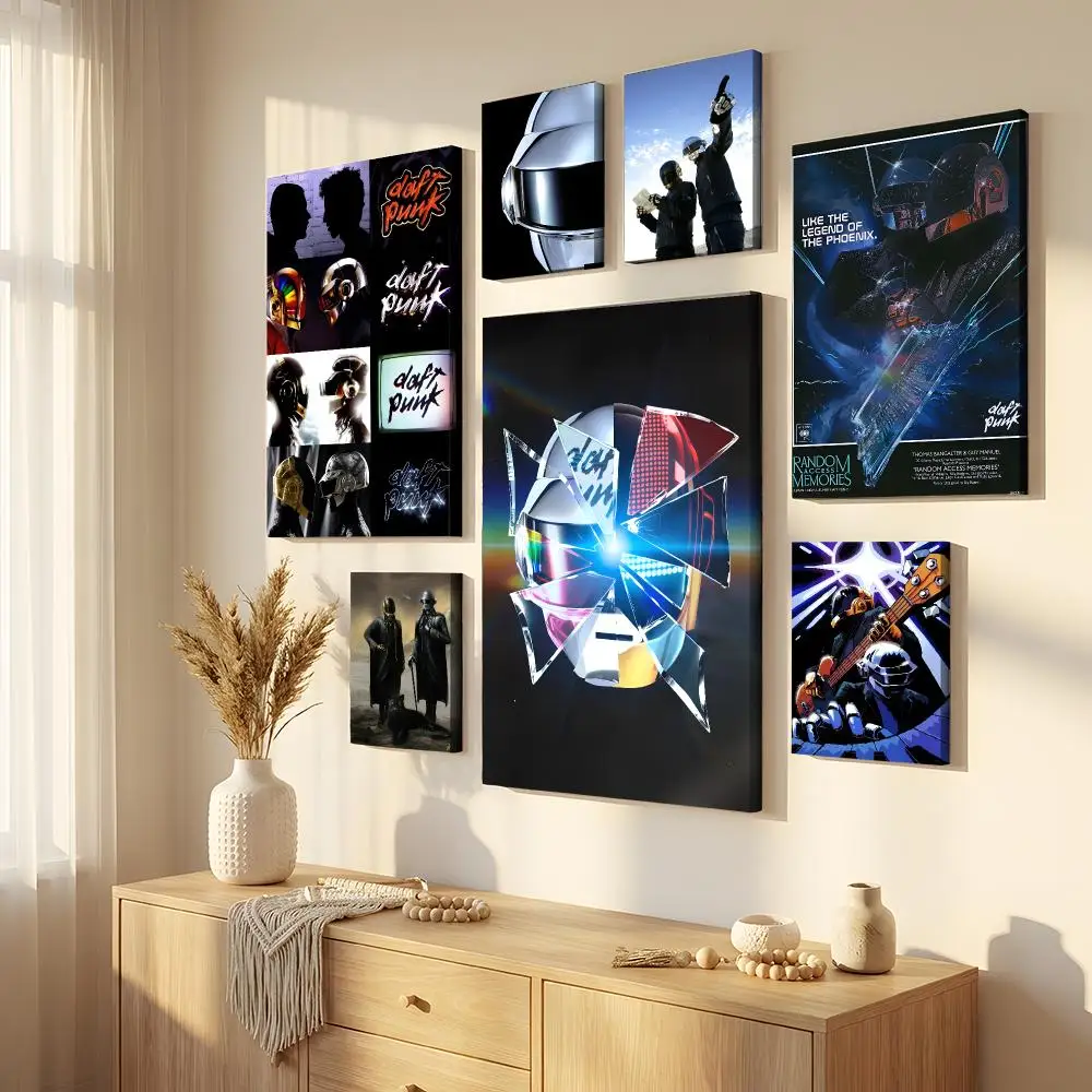 Band D-Daft Punk Framed Wall Painting Framed Canvas Wall Art Waterproof Wall Decor For Living Room Bedroom