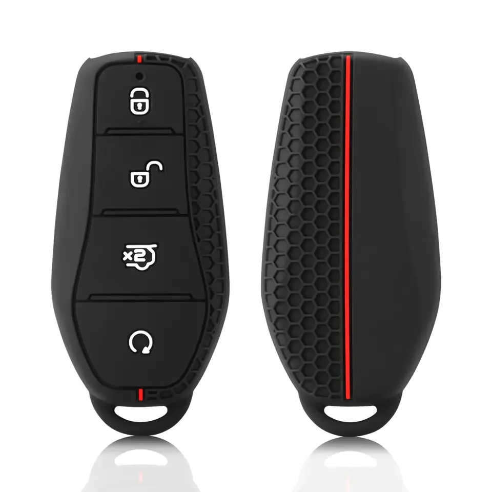 Funda de silicona con cadena para llave de coche BYD Atto 3 Han EV Dolphin Song PRO Max Tang DM Yuan Dolphin E2 Qin PLUS