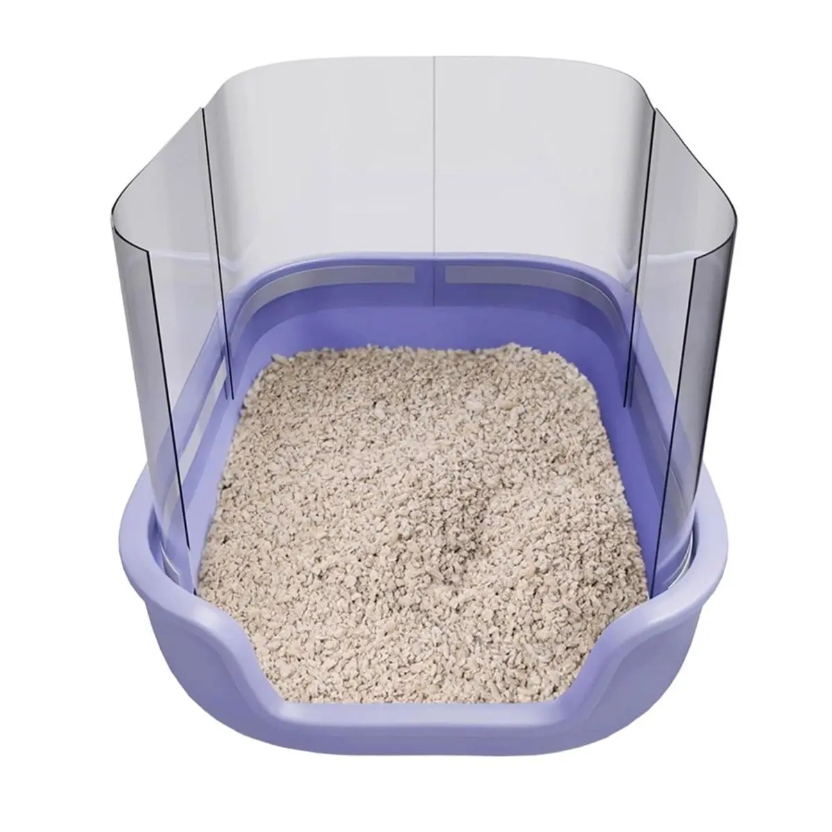 A338K Cat Litter Box Pee Shield (4 Pcs) Litter Box Cover 15 X 11.5in Cat Pee Shield & Privacy Screen - Splash Guard SUMMER