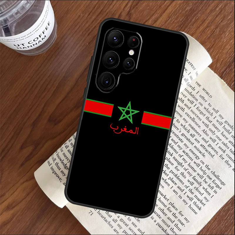 Morocco Flag Moroccan Case For Samsung Galaxy S23 S22 Ultra S20 FE S21 FE S8 S9 S10 Note 10 Plus Note 20 Coque