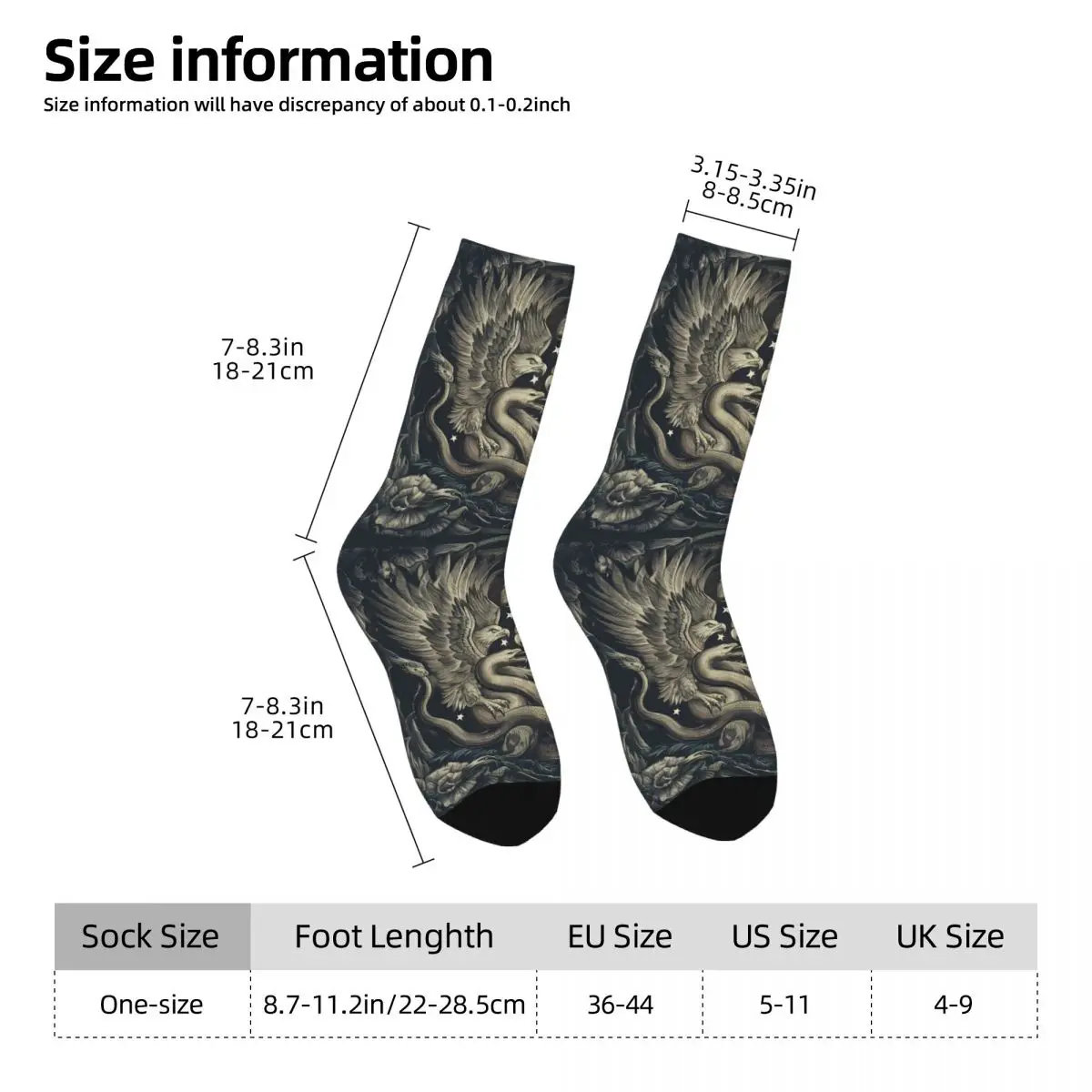 Snake Sock Printed Man Polyester