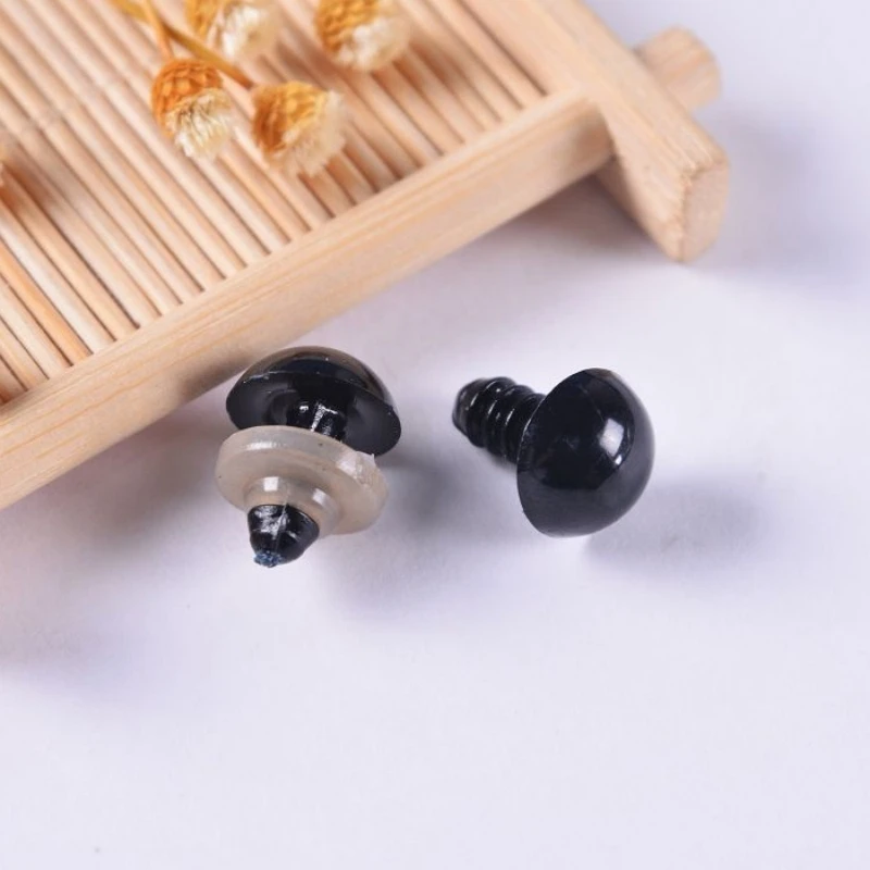 50 Stück/Lot 6-20mm Plastik-Augen für Puppen, Schwarze Plüsch-Sicherheitsaugen für DIY-Bastelarbeiten, Lustige Spielzeugaugen, Tiergeschenke, Dekoration – Detail 3