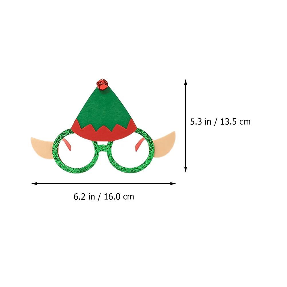 

4pcs Elf Glasses Winter Party Eyeglasses Decorative Plastic Child Fun Creative Christmas Props Lightweight Comfort Cosplay