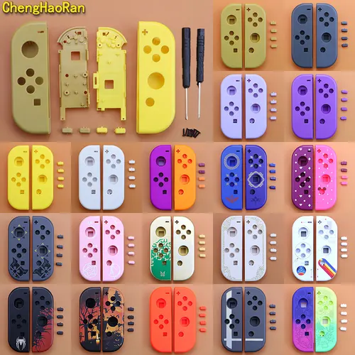 Imagen 1 del producto Carcasa de plástico de edición limitada DIY para interruptor NS Joy-Con cubierta de carcasa completa SL SR botones tornillo destornillador Kit pieza de reparación