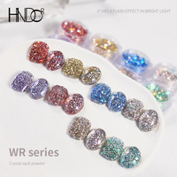 HNDO 8 Color Colorful Flakes Nail Opal Powder Glitter Shiny on Dark Light for Nails Professional Manicure DIY Pigment Dust