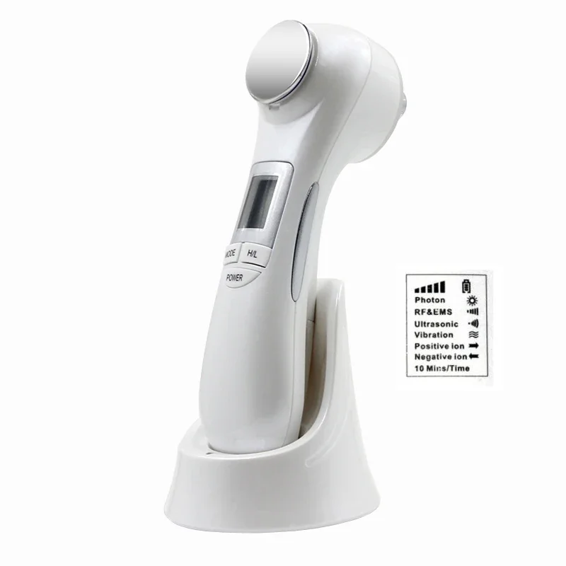 Multifunctional RF Facial Lifting Massager EMS LED Photon Radio Frequency Galvanic Ion Electroporation Mesotherapy Ultrasonic