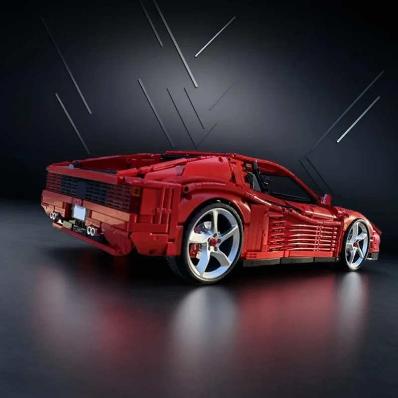 3738pcs MOC Technical Ferrari Testarossa Model Building Blocks Architecture Toy Christmas Gift Kids Assemble Creative DIY Brick