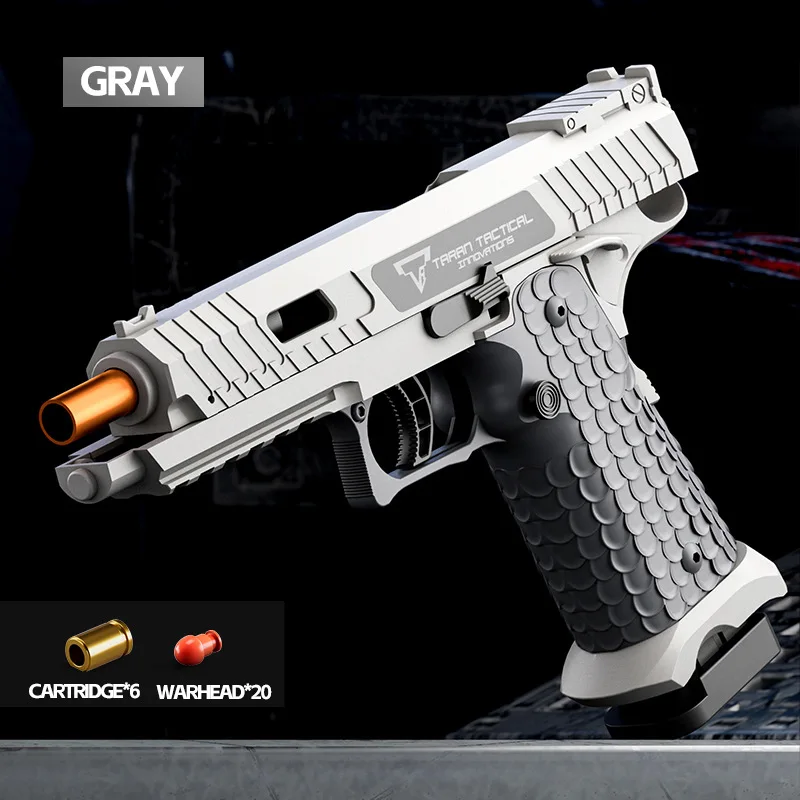Pistolet G17 à balle molle, jouet à tir continu, coque éjectée, arme Airsoft manuelle, cadeau d'anniversaire et de noël pour enfants