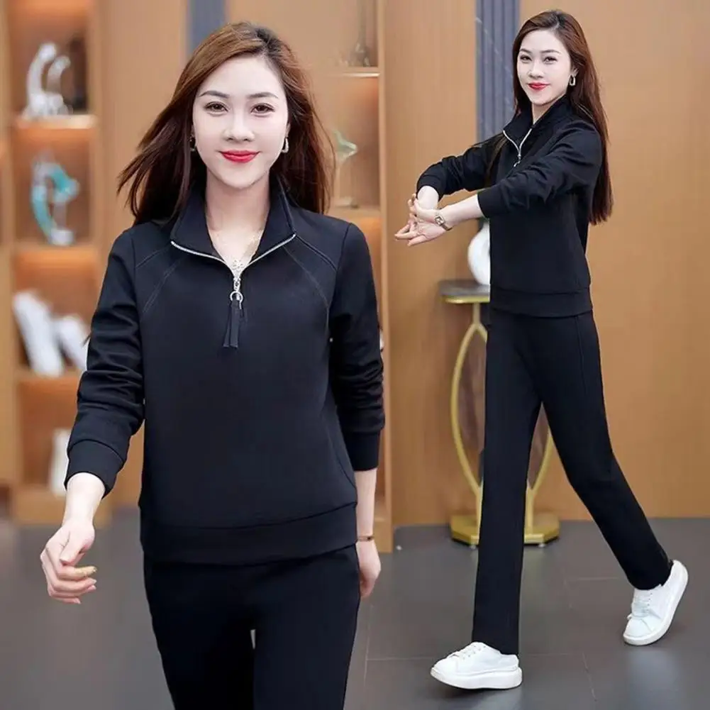 New Fashion Personality Street Trousers Casual Suit Oversize Pullover Sweatpants Two-piece High Street Trend Warm Coat Outfit
