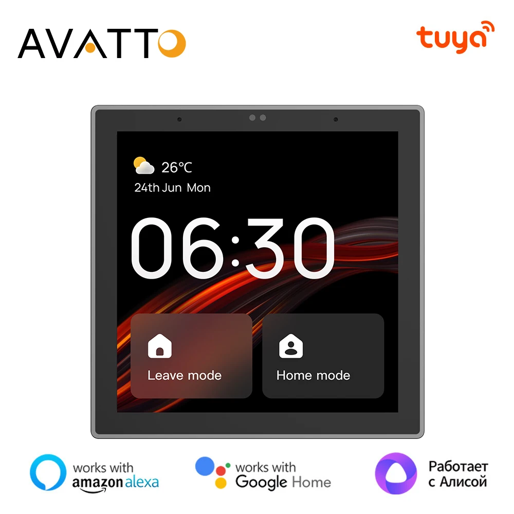 AVATTO Tuya ZigBee 4.0 Scene Switch Smart Central Control,Smart Life App Control,Built-in Alexa,Wireless ZigBee & Bluetooth Hub