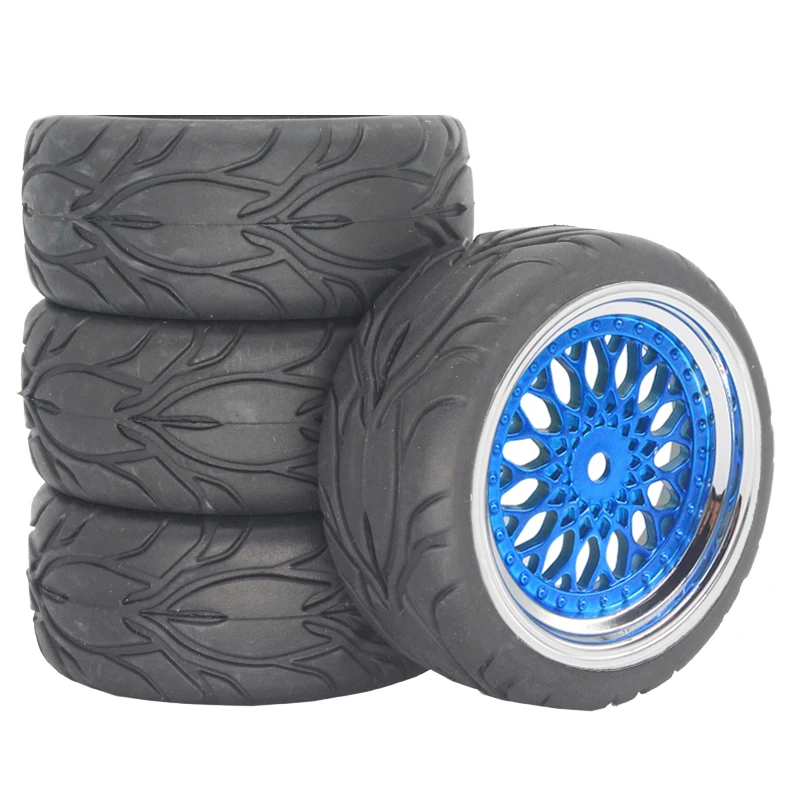 Hard Plastic Drift Tires, Smooth Flat Tyres for Traxxas HSP Tamiya HPI Wltoys 144001 124018 A959-B MJX 14301 14303 RC Car