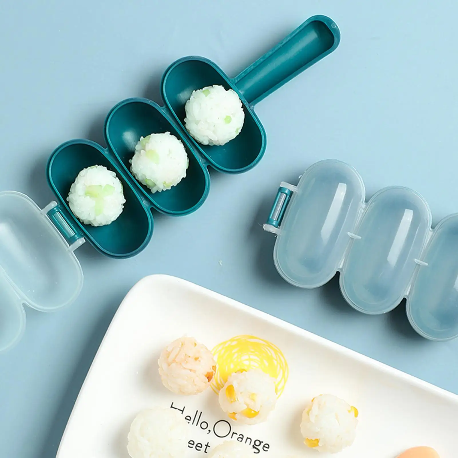 Rice Ball Mold Rice Ball Maker Shake Gadget Tool Portable Cooking Meatballs Kitchen Helper for Camping Picnic Family Gatherings