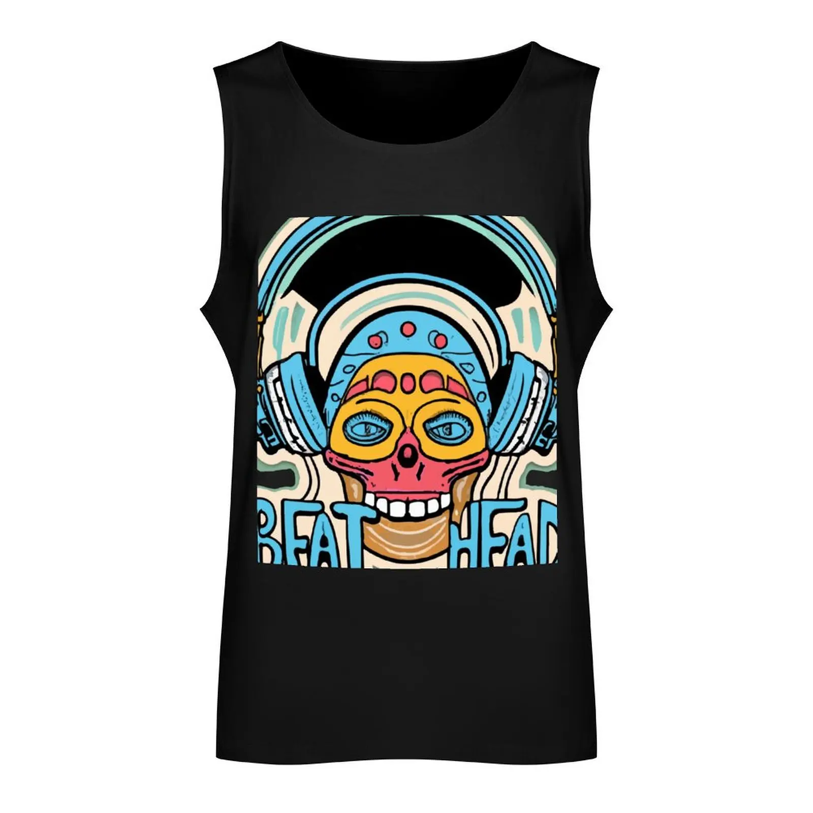 Beat Head Graffiti Urban Headphones Tank Top Top gym clothes man fitness