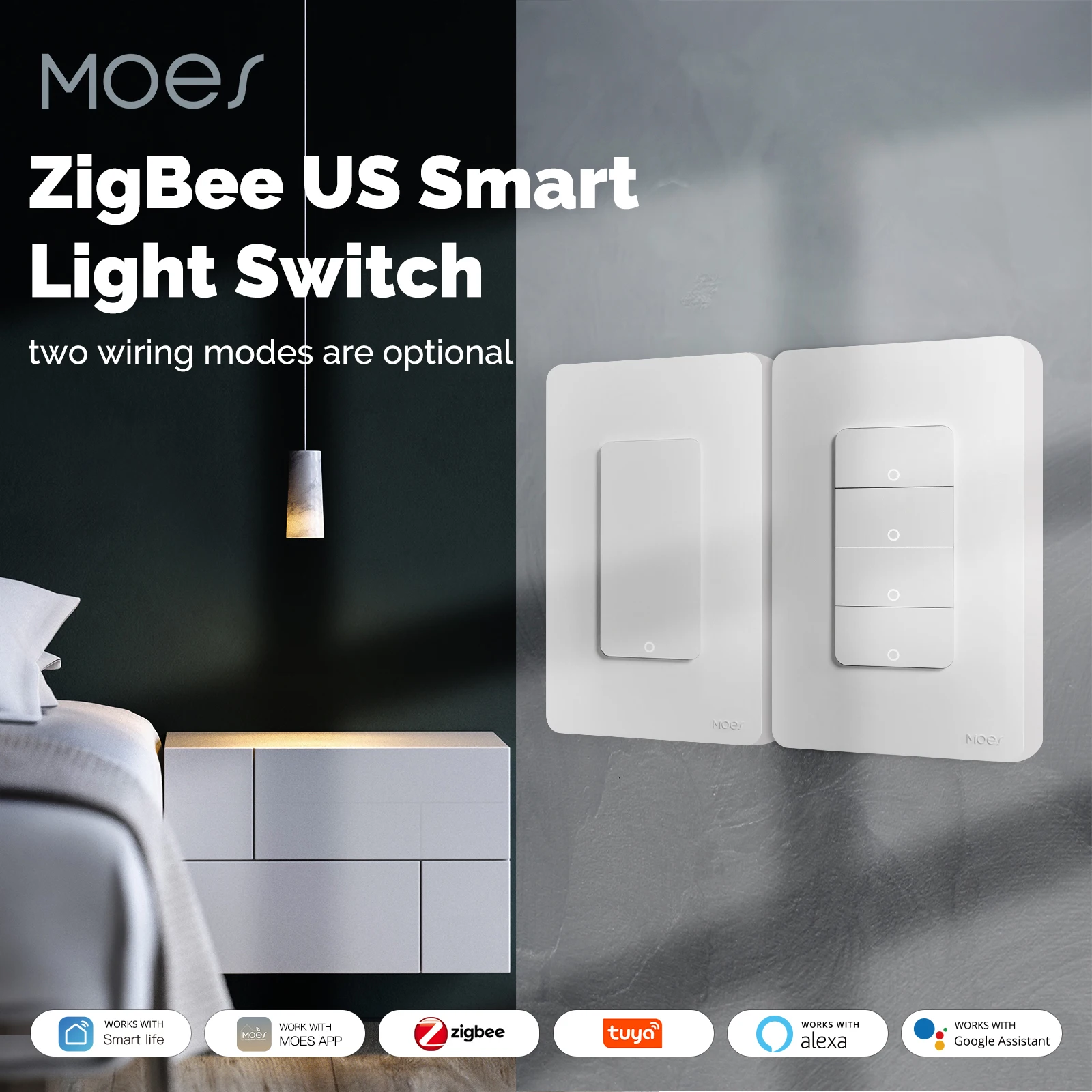 Smart Home Lighting Control - MOES ABD Standardı Zigbee Akıllı Işık