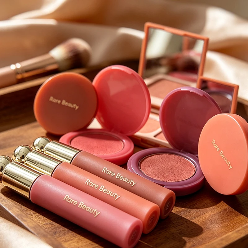 Fashion Rare Beauty Moisturizing Non Stick Cup Matte Lipstick Portable Natural Makeup Effect Powder Blusher Daily Makeup Product
